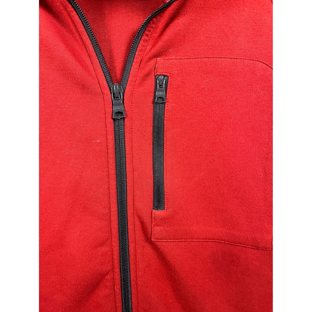 Banana Republic Mens Red Full Zip Mock Neck Raglan Jacket Large - Picture 2 of 8